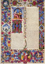 Incipit des Johannesevangeliums aus Band II der Bibel des Borso d