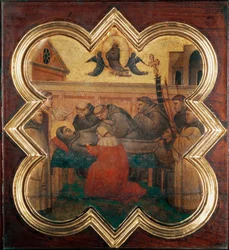Leben des hl. Franziskus: der Tod des Heiligen - Fresko