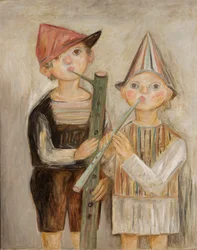 Jungen mit Flöten