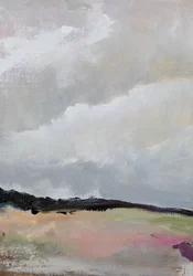 Wolkige Pastelllandschaft