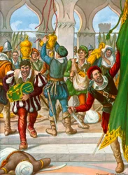 Die Portugiesen plündern den Königspalast von Calicut