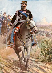 Victor Emmanuel inspiziert die Truppen für den Krimkrieg