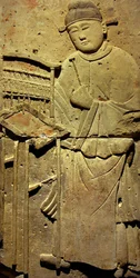 Stele, die einen Musiker darstellt (Terrakotta)