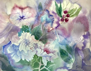 Träumerischer Aquarellgarten