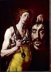 David mit dem Kopf von Goliath