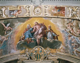Fresko im Gewölbe der Kapelle des Schutzengels, von Antonio d