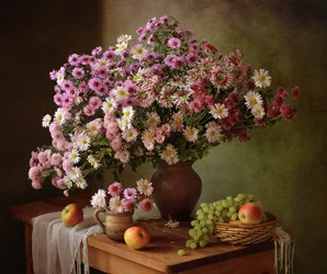 Herbstliches Blumen-Stillleben