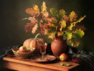 Herbstkürbis Stillleben