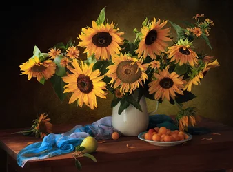 Warme Sonnenblume Stillleben
