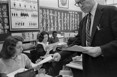 James A. Garfield High School, eine städtische öffentliche Schule in Seattle, Washington, im Jahr 1960 (Foto)