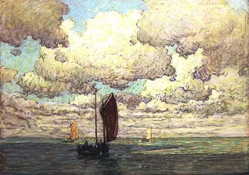 Wolken und Boote