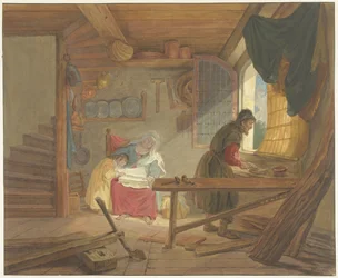 Die Heilige Familie in Josefs Werkstatt