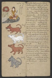 Or 16455 f.11r, Tiere aus dem Tierkreis, aus Phrommachat