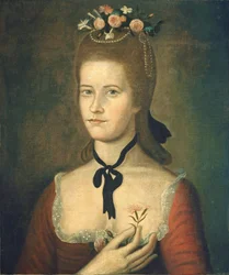 Porträt einer Dame in Rot