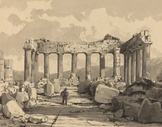 Parthenon, Innenansicht, 1890