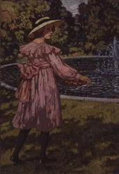 Porträt der Tochter des Künstlers, Elizabeth, ca. 1910