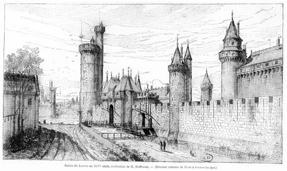 Eingang zum Louvre im 14. Jahrhundert, 1885