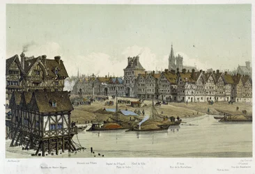 Ansicht des Hôtel de Ville de Paris