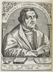 Martin Luther. (1483-1546). Deutscher Reformator und Begründer der Reformation. Porträt.