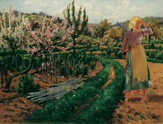 Mädchen im Obstgarten