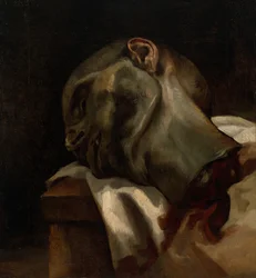 Kopf eines guillotinierten Mannes, 1818-19