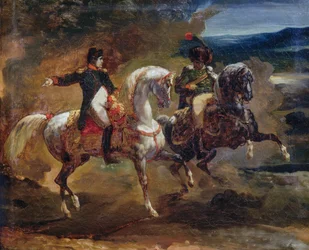Napoleon Bonaparte gibt Befehl an einen höheren Offizier, Gemälde zugeschrieben Théodore Géricault, Napoleonische Kriege