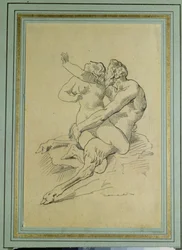 Nymphe und Satyr