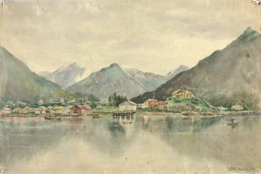 Sitka von den Inseln, zeigt russisches Schloss, 1888