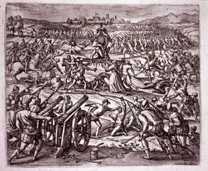 Ein Dominikanermönch, der sich vom Inka-König Atahualpa (Atabaliba) verspottet fühlt, ermutigt Francisco Pizarro zur Rache