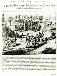 Ralph Hamor besucht Powhatan, 1619