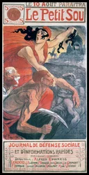 Jugendstil-Titelblattentwurf von Steinlen, für eine französische Zeitschrift 