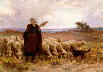 Hirtin mit ihrer Herde, 1907