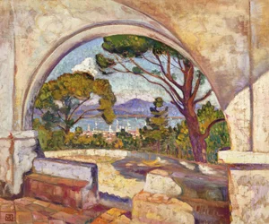 Saint-Tropez, Blick auf die Kapelle St., ca. 1920