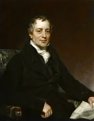 Porträt von David Ricardo - Gravur nach Thomas Phillips - David Ricardo (1772-1823), britischer Ökonom