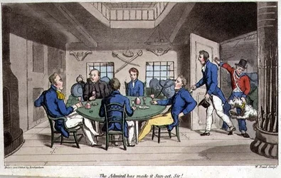 Der Admiral hat es zum Sonnenuntergang gemacht, Sir! Tafel aus 