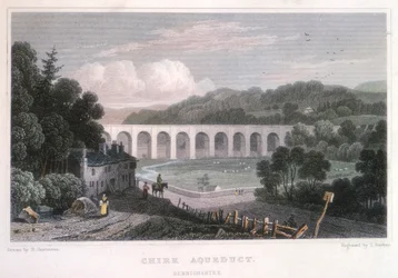 Chirk-Aquädukt am Ellesmere-Kanal, um 1829