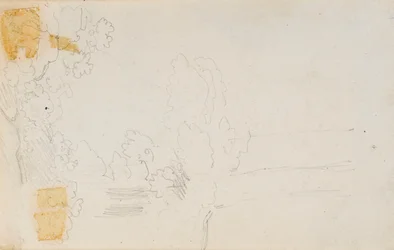 Eine Landschaft und Bäume (Rückseite)