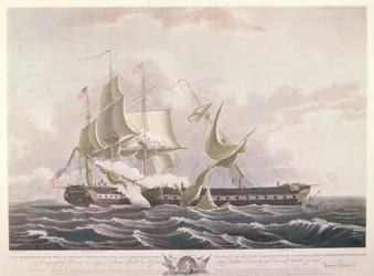 Die Schlacht zwischen der USS Constitution und der HMS Guerriere