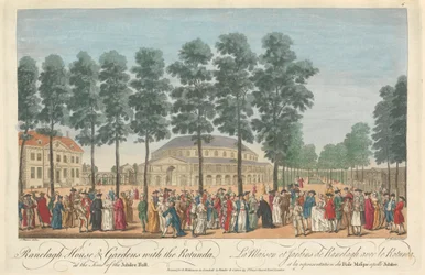 Ranelagh House & Gardens mit der Rotunde zur Zeit des Jubiläumsballs