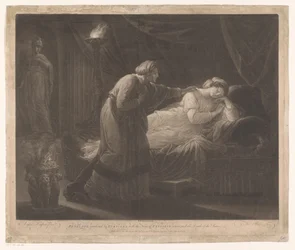 Penelope wird von Euryclea geweckt