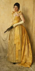 Die Dame in Gold - Ein Porträt von Mrs, um 1891