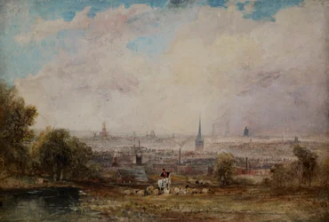 Eine entfernte Ansicht von Birmingham