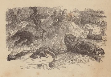 Der Angriff der Leichten Brigade (farbige Gravur)