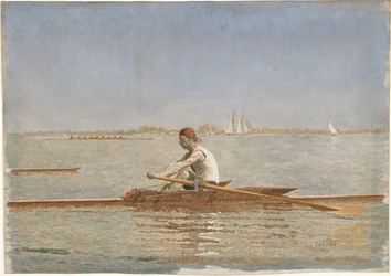 John Biglin in einem Einerruder, 1873