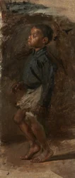 Studie für "Schwarzer Junge tanzt"