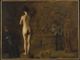 William Rush beim Schnitzen seiner allegorischen Figur des Schuylkill River