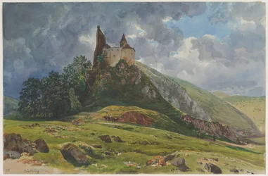Ruine der Burg Schachenstein bei Thörl in der Steiermark