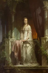 Julia auf dem Balkon