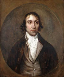 Porträt von John Gainsborough, dem Bruder des Künstlers, Brustlänge, in brauner Jacke und Weste und weißem Halstuch