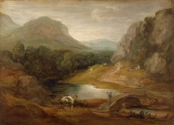 Felsige Landschaft mit einer Brücke
